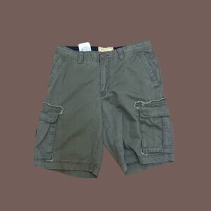 Vintage Transcript Men’s Olive Green Distressed Cargo Shorts Size 32W